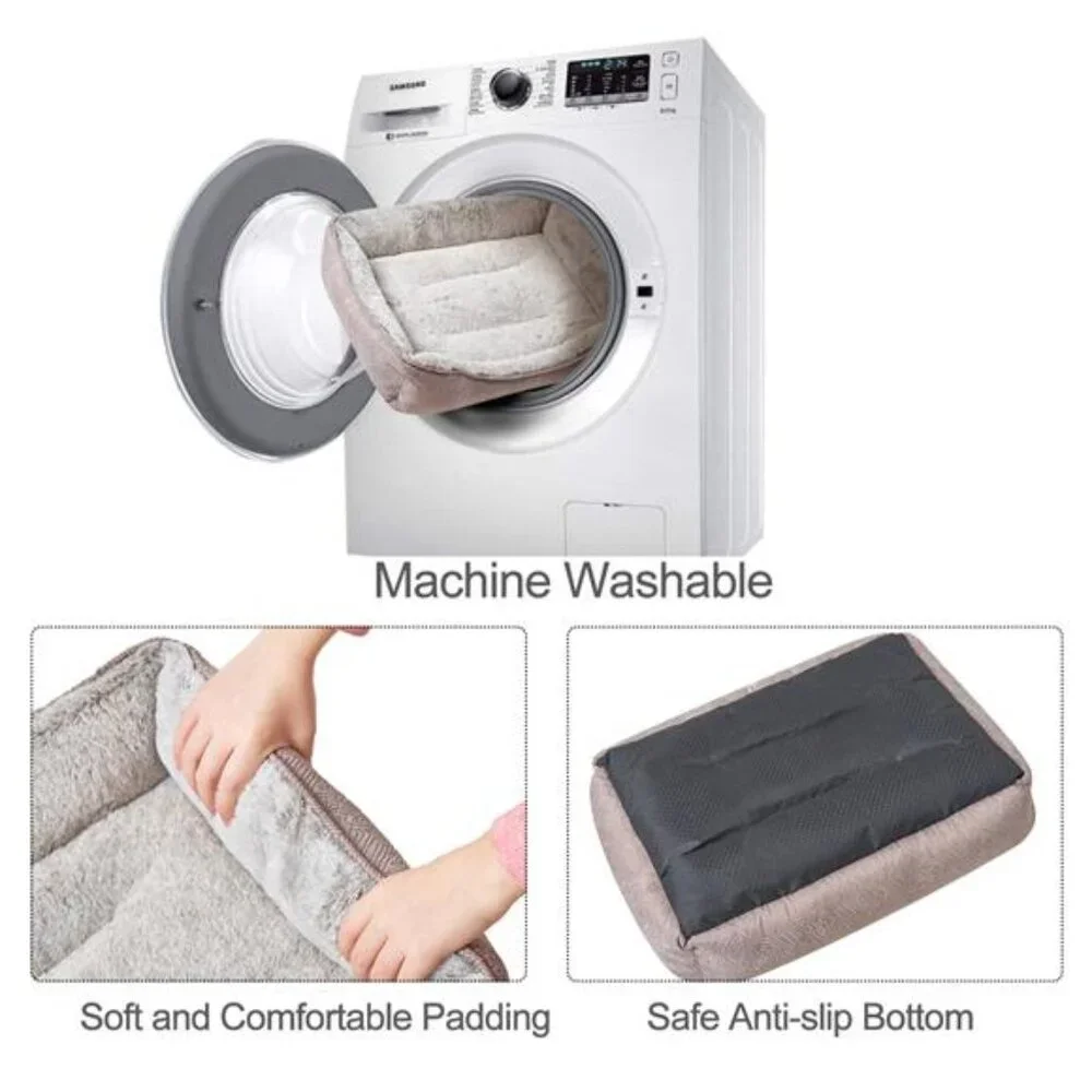 Dog Bed Washable Calming Pet Bed, Anti Anxiety Cat Bed & Sofa, Cute